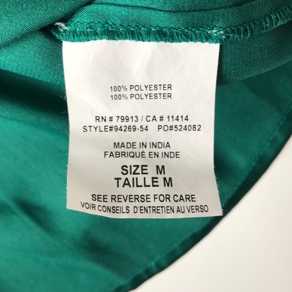 Emerald Green Maternity Silky Blouse - Medium - Picture 5 of 5